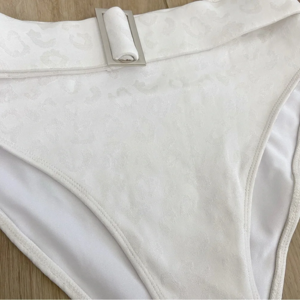 Lovers and Friends Ames High Waist Bottom in White Jag Size S - Picture 3 of 6